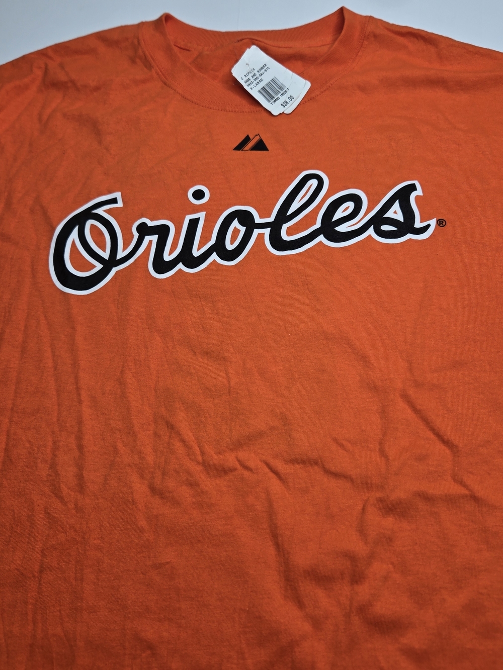 Majestic Orioles Men's Orange Ripkin #8 Team Script T-Shirt